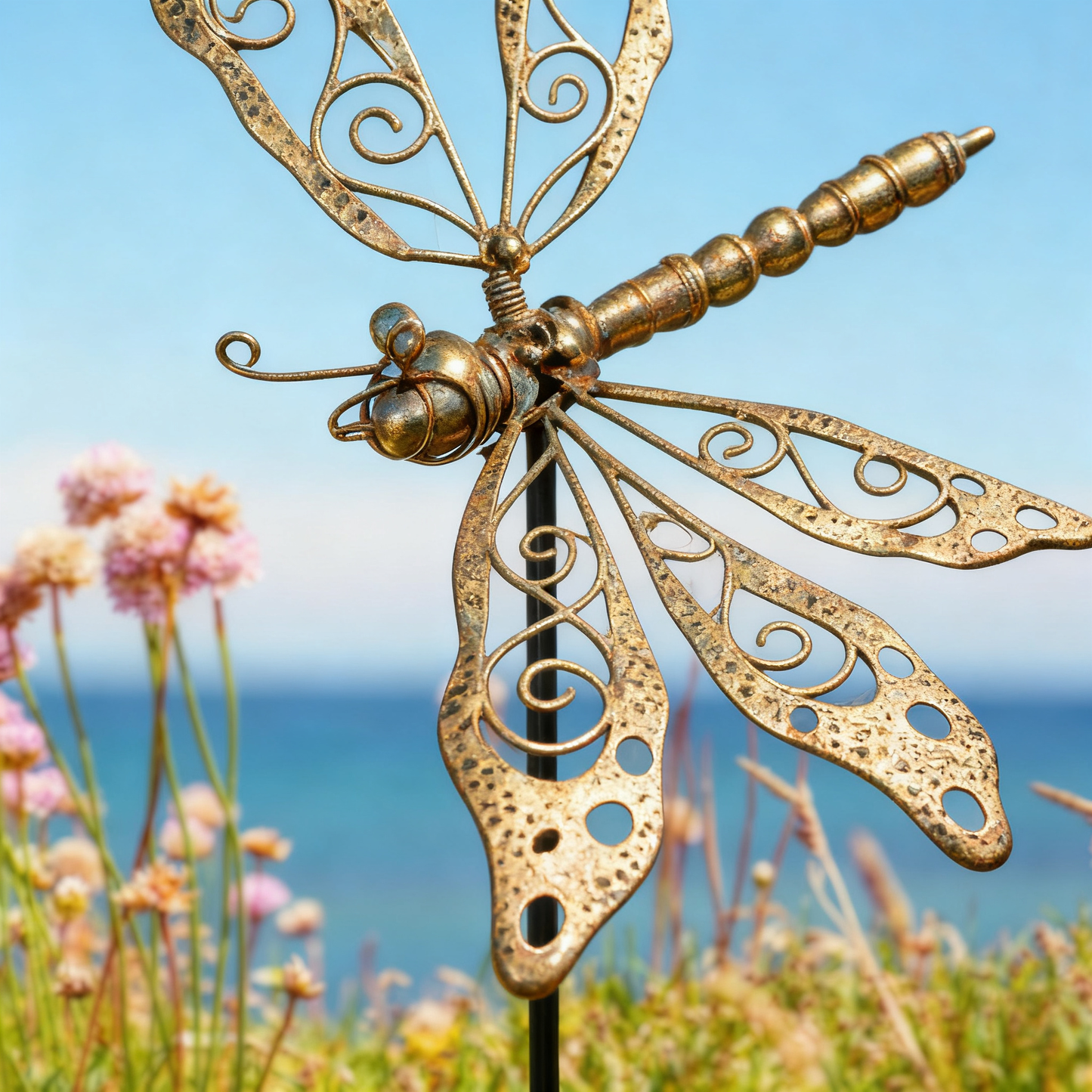 š¦ćMulti-Functional Garden Dragonfly Metal StakećOutdoor & Indoor Lawn, Balcony, FlowerBed - Perfect Gift for Garden Lovers - Handcrafted Flower Accent