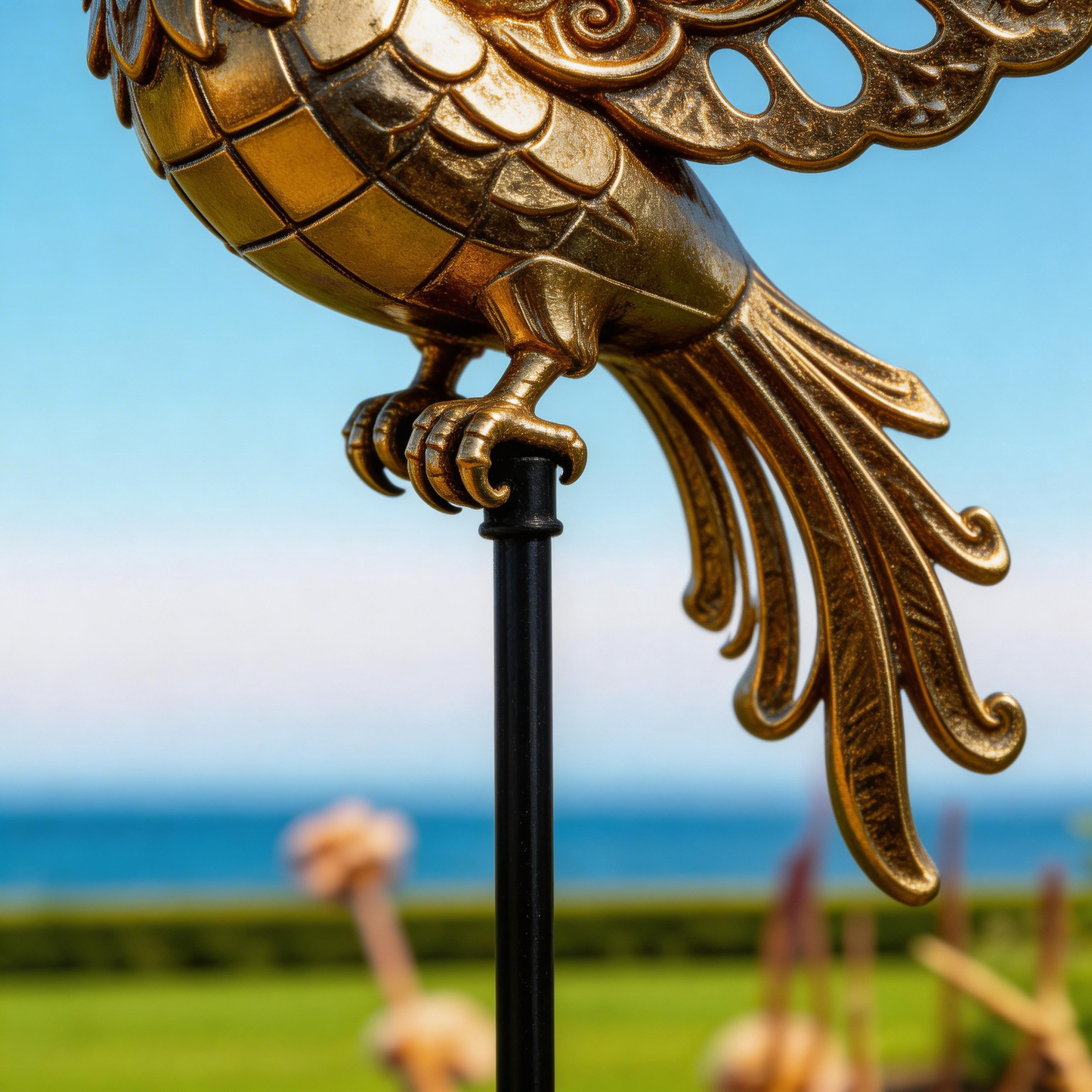 🐦🔥【Multi-Functional Garden Phoenix Metal Stake】 Outdoor & Indoor Lawn, Balcony, FlowerBed - Perfect Gift for Garden Lovers - Handcrafted Phoenix Accent