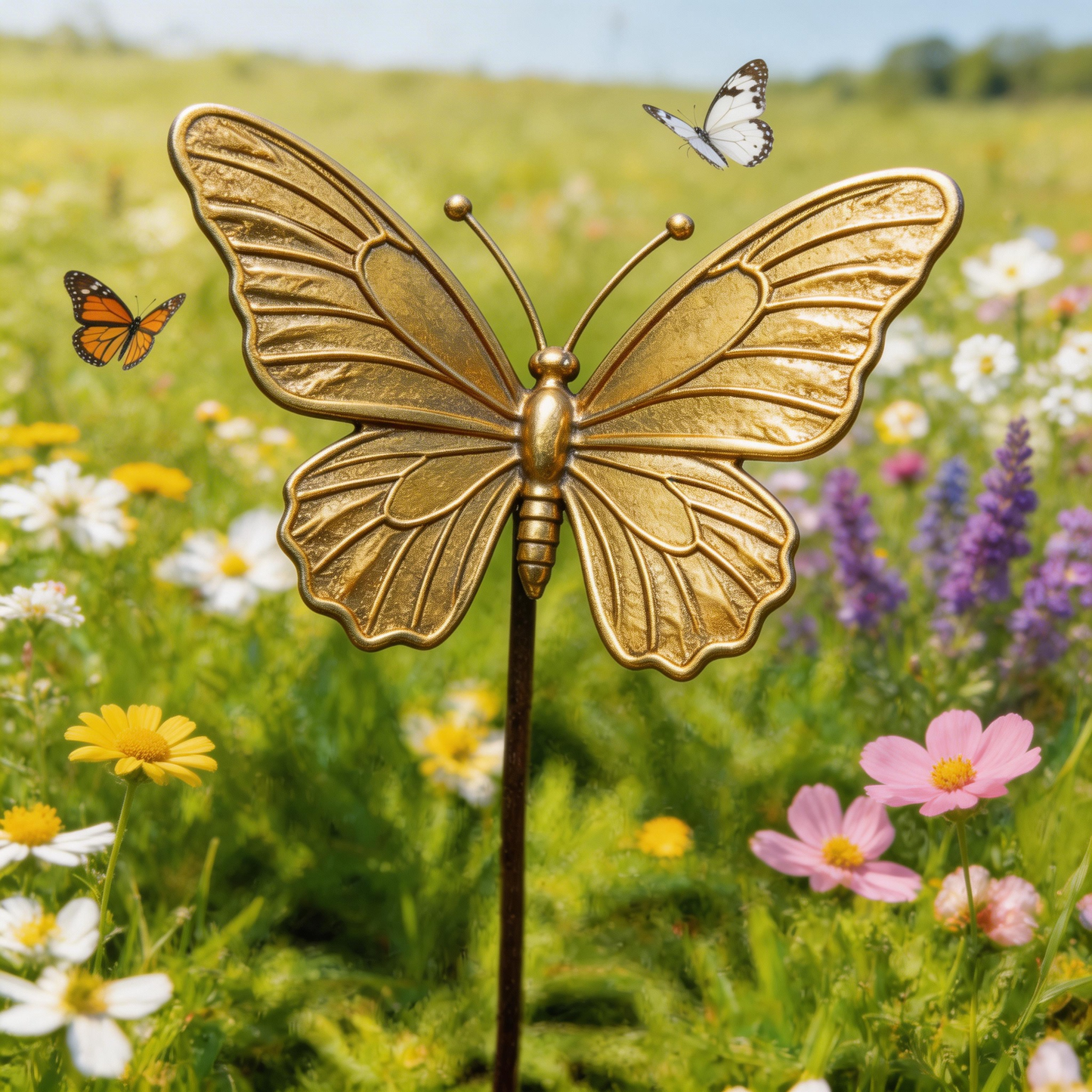 🦋【Multi-Functional Garden Butterfly Metal Stake】Outdoor & Indoor Lawn, Balcony, Flower Bed – Perfect Gift for Garden Lovers – Handcrafted Flower Accent