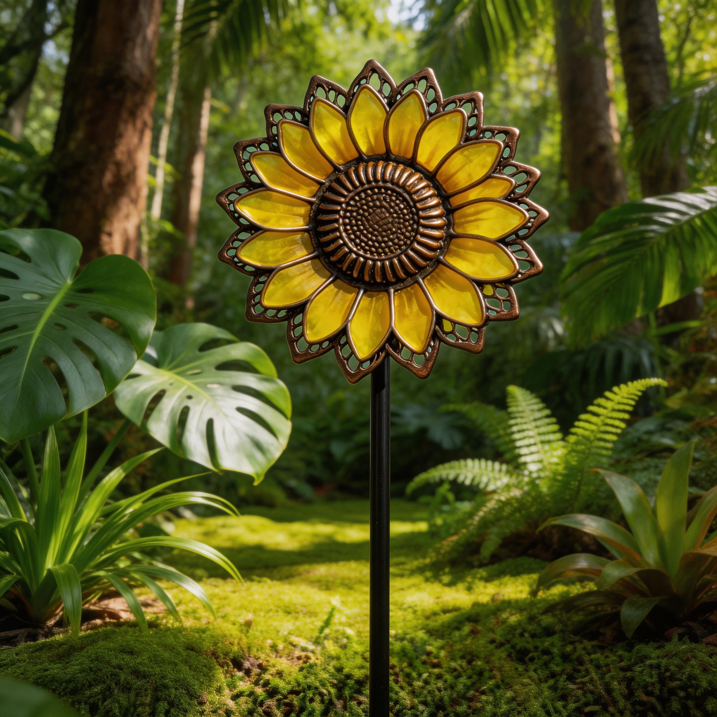 🌻【Multi-Functional Garden Sunflower Metal Stake】Outdoor & Indoor Lawn, Balcony, FlowerBed - Perfect Gift for Garden Lovers - Handcrafted Flower Accent