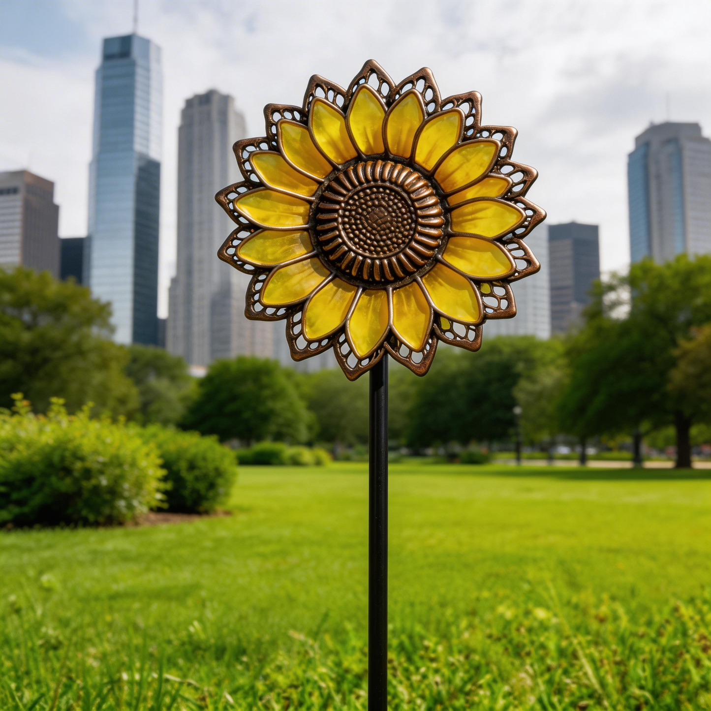 🌻【Multi-Functional Garden Sunflower Metal Stake】Outdoor & Indoor Lawn, Balcony, FlowerBed - Perfect Gift for Garden Lovers - Handcrafted Flower Accent