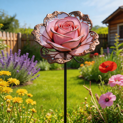 🌹【Multi-Functional Garden Rose Metal Stake】Outdoor & Indoor Lawn, Balcony, FlowerBed - Perfect Gift for Garden Lovers - Handcrafted Flower Accent