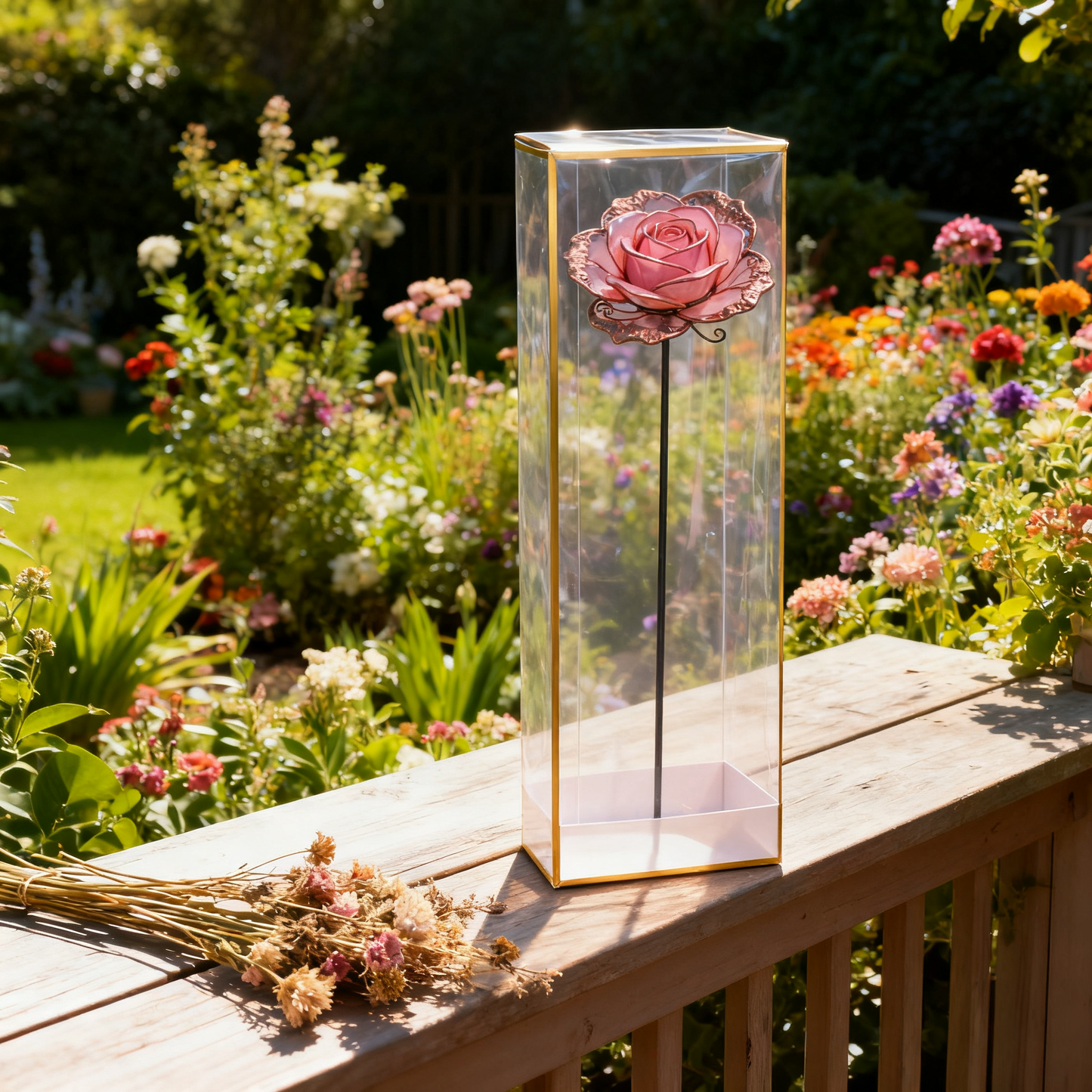🌹【Multi-Functional Garden Rose Metal Stake】Outdoor & Indoor Lawn, Balcony, FlowerBed - Perfect Gift for Garden Lovers - Handcrafted Flower Accent