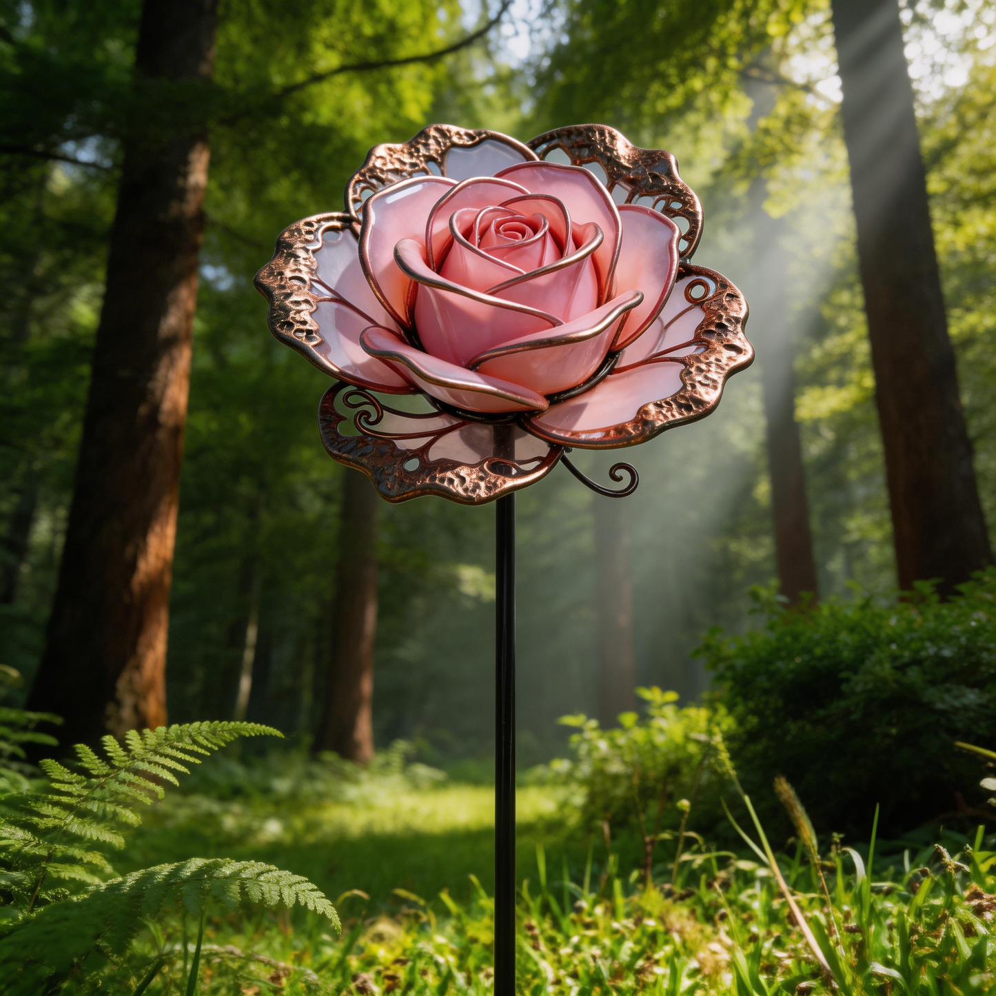 🌹【Multi-Functional Garden Rose Metal Stake】Outdoor & Indoor Lawn, Balcony, FlowerBed - Perfect Gift for Garden Lovers - Handcrafted Flower Accent
