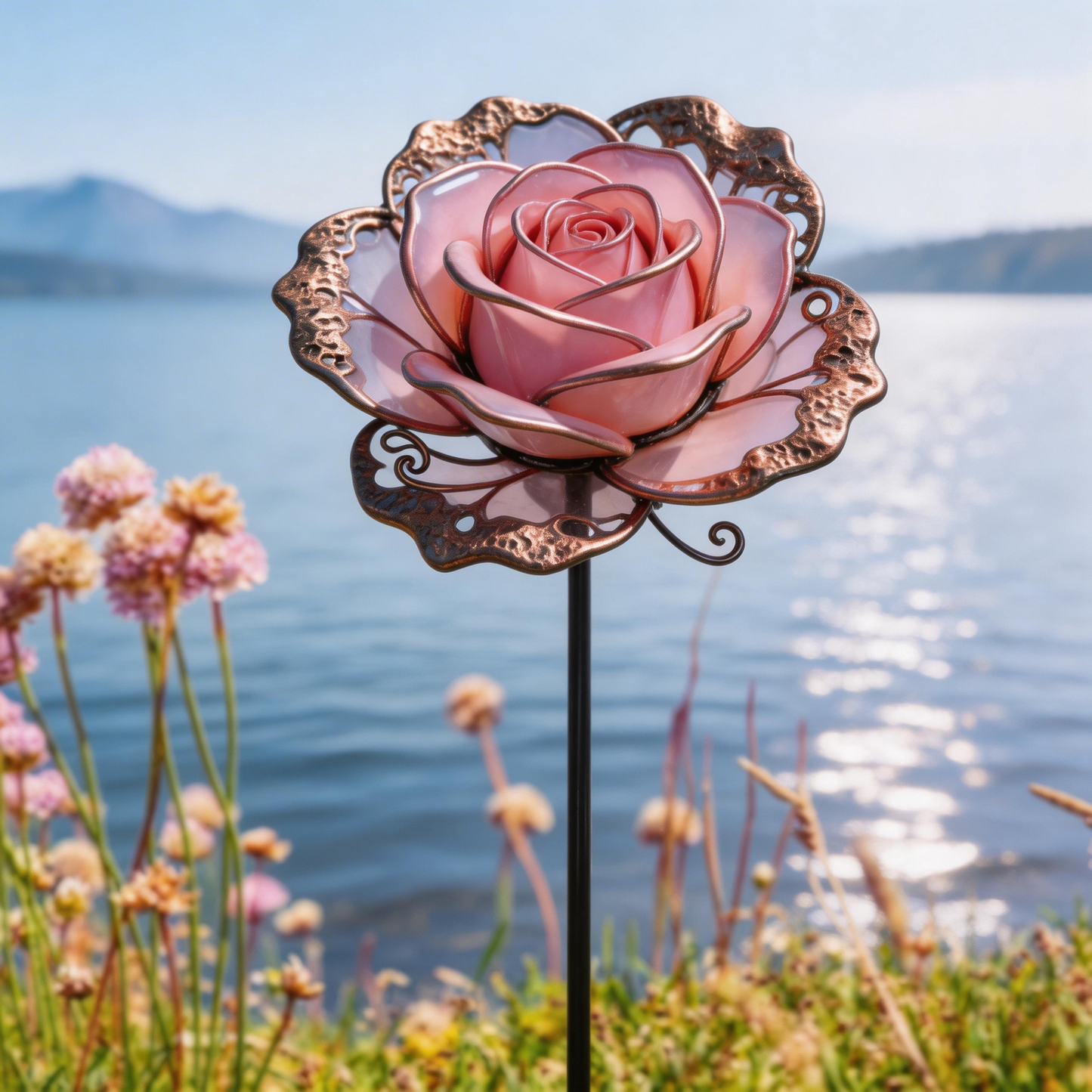 🌹【Multi-Functional Garden Rose Metal Stake】Outdoor & Indoor Lawn, Balcony, FlowerBed - Perfect Gift for Garden Lovers - Handcrafted Flower Accent