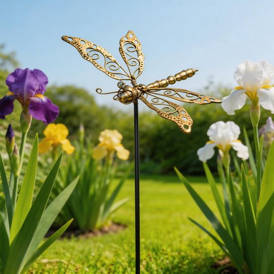 🦋【Multi-Functional Garden Dragonfly Metal Stake】Outdoor & Indoor Lawn, Balcony, FlowerBed - Perfect Gift for Garden Lovers - Handcrafted Flower Accent