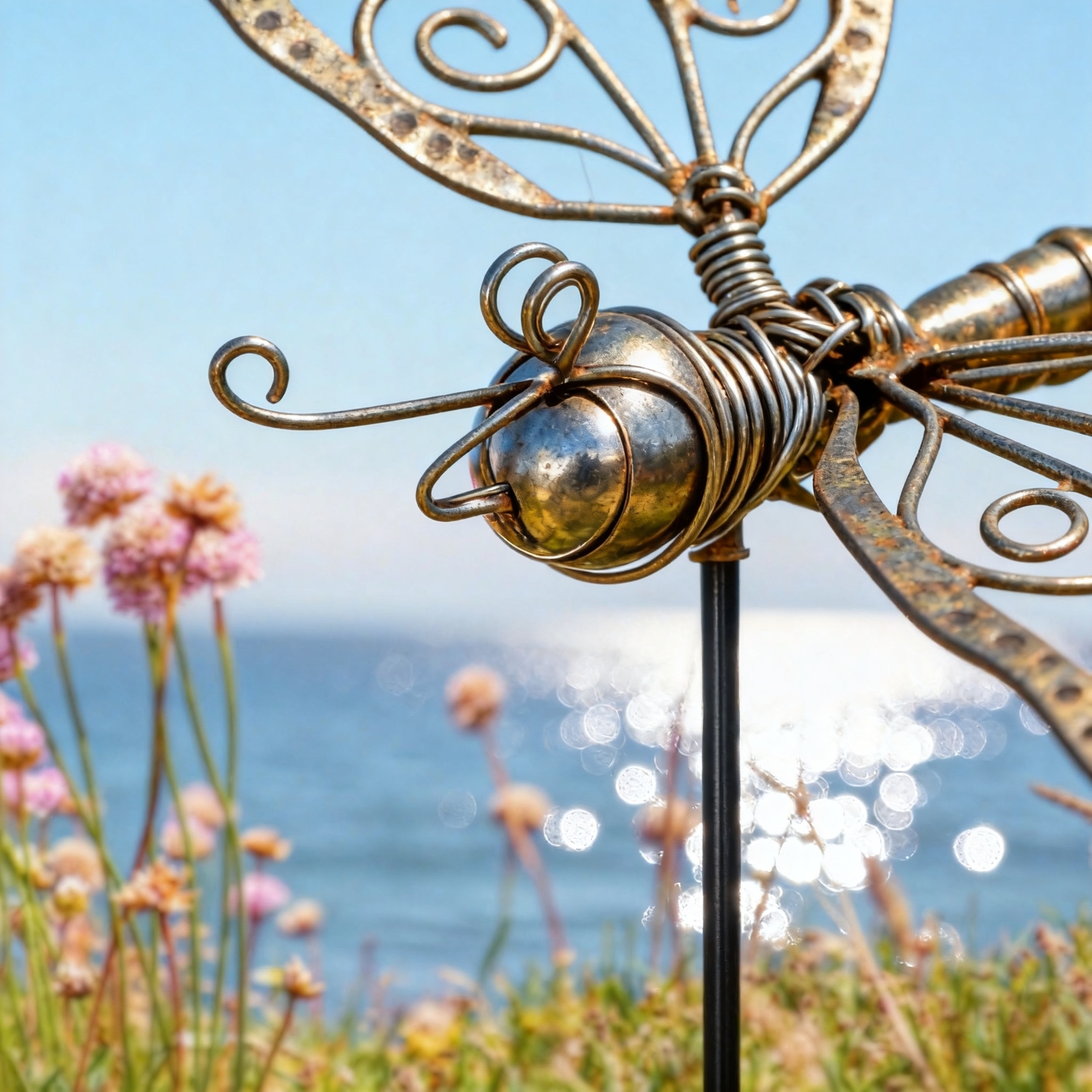 🦋【Multi-Functional Garden Dragonfly Metal Stake】Outdoor & Indoor Lawn, Balcony, FlowerBed - Perfect Gift for Garden Lovers - Handcrafted Flower Accent