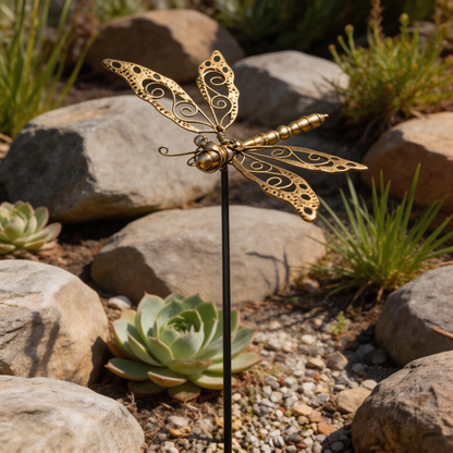 🦋【Multi-Functional Garden Dragonfly Metal Stake】Outdoor & Indoor Lawn, Balcony, FlowerBed - Perfect Gift for Garden Lovers - Handcrafted Flower Accent