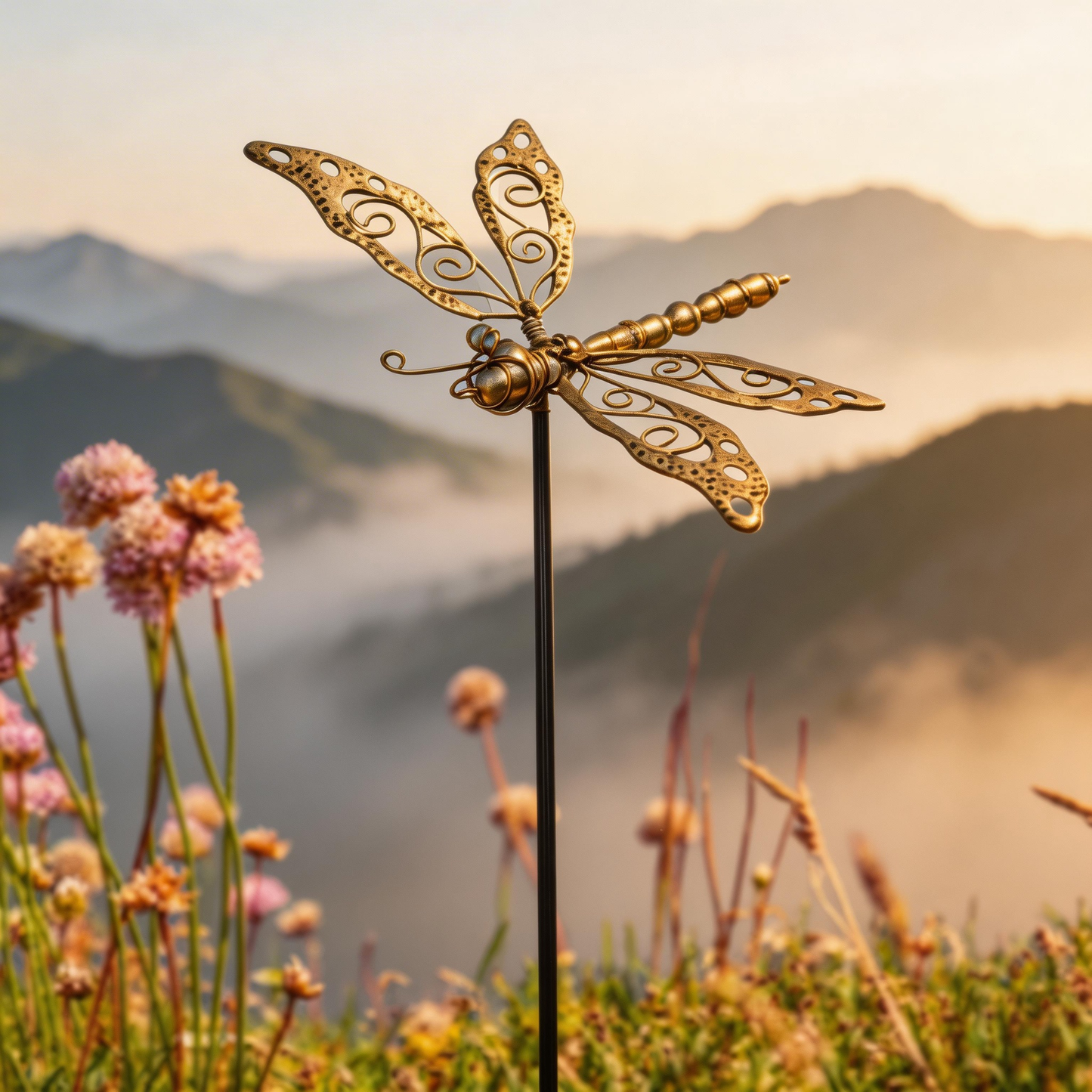 🦋【Multi-Functional Garden Dragonfly Metal Stake】Outdoor & Indoor Lawn, Balcony, FlowerBed - Perfect Gift for Garden Lovers - Handcrafted Flower Accent