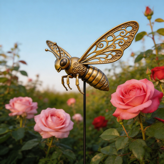 🐝【Multi-Functional Garden Bee Metal Stake】Outdoor & Indoor Lawn, Balcony, Flower Bed – Perfect Gift for Garden Lovers – Handcrafted Bee Accent ✅