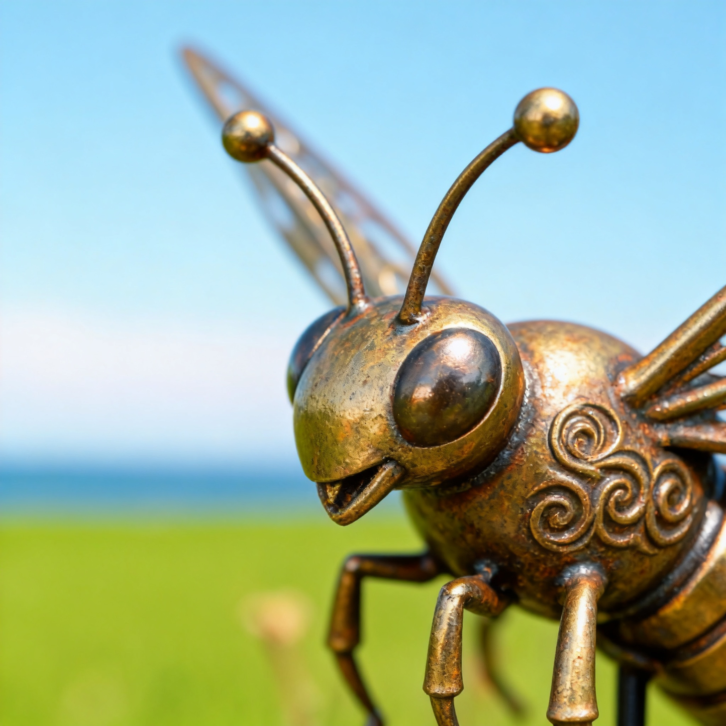 🐝【Multi-Functional Garden Bee Metal Stake】Outdoor & Indoor Lawn, Balcony, Flower Bed – Perfect Gift for Garden Lovers – Handcrafted Bee Accent ✅