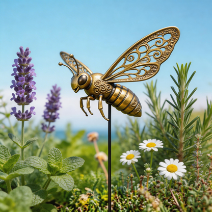 🐝【Multi-Functional Garden Bee Metal Stake】Outdoor & Indoor Lawn, Balcony, Flower Bed – Perfect Gift for Garden Lovers – Handcrafted Bee Accent ✅