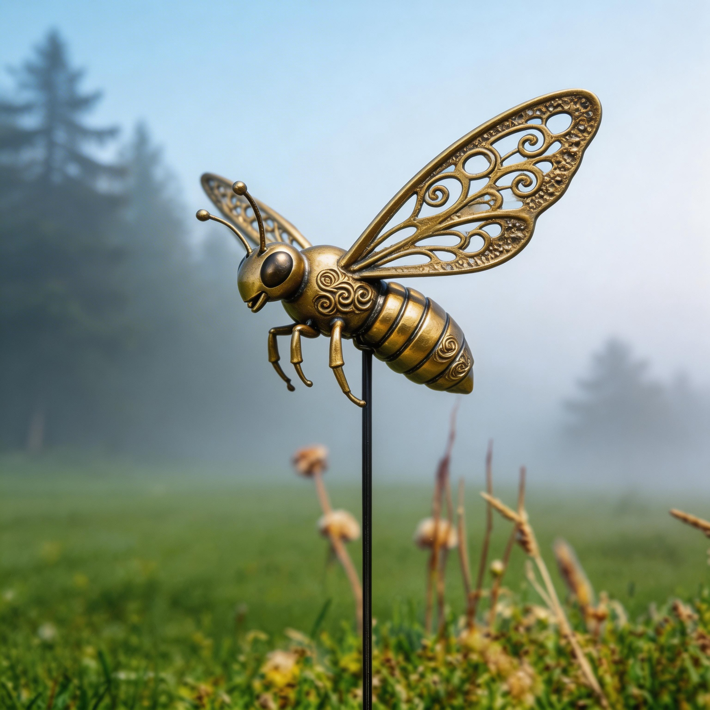 🐝【Multi-Functional Garden Bee Metal Stake】Outdoor & Indoor Lawn, Balcony, Flower Bed – Perfect Gift for Garden Lovers – Handcrafted Bee Accent ✅