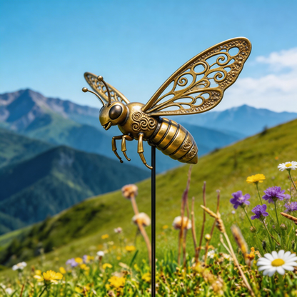 🐝【Multi-Functional Garden Bee Metal Stake】Outdoor & Indoor Lawn, Balcony, Flower Bed – Perfect Gift for Garden Lovers – Handcrafted Bee Accent ✅