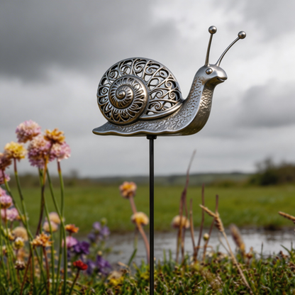 🐌【Multi-Functional Garden Snail Metal Stake】Outdoor & Indoor Lawn, Balcony, Flower Bed – Perfect Gift for Garden Lovers – Handcrafted Snail Accent