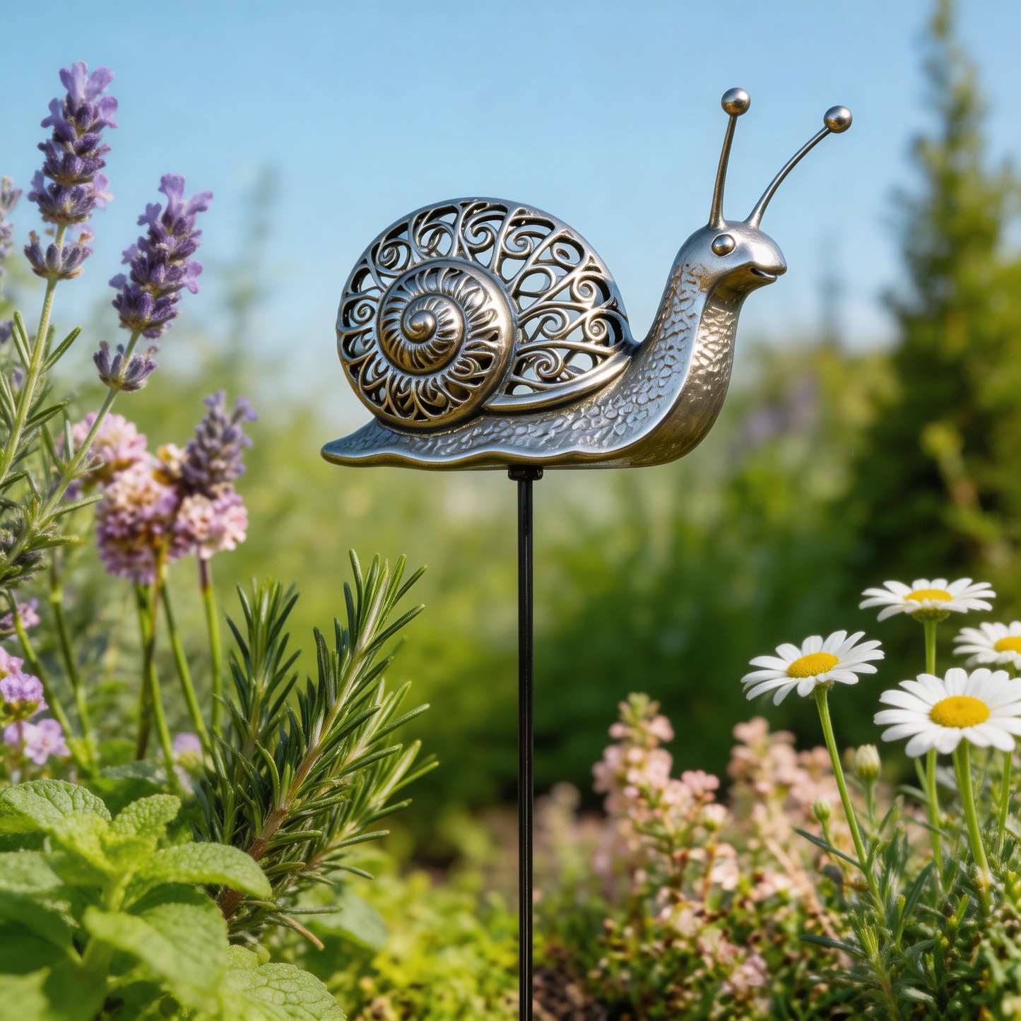 🐌【Multi-Functional Garden Snail Metal Stake】Outdoor & Indoor Lawn, Balcony, Flower Bed – Perfect Gift for Garden Lovers – Handcrafted Snail Accent