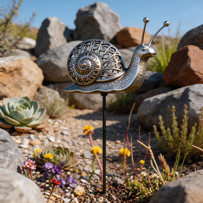 🐌【Multi-Functional Garden Snail Metal Stake】Outdoor & Indoor Lawn, Balcony, Flower Bed – Perfect Gift for Garden Lovers – Handcrafted Snail Accent