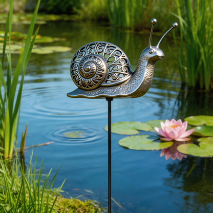 🐌【Multi-Functional Garden Snail Metal Stake】Outdoor & Indoor Lawn, Balcony, Flower Bed – Perfect Gift for Garden Lovers – Handcrafted Snail Accent