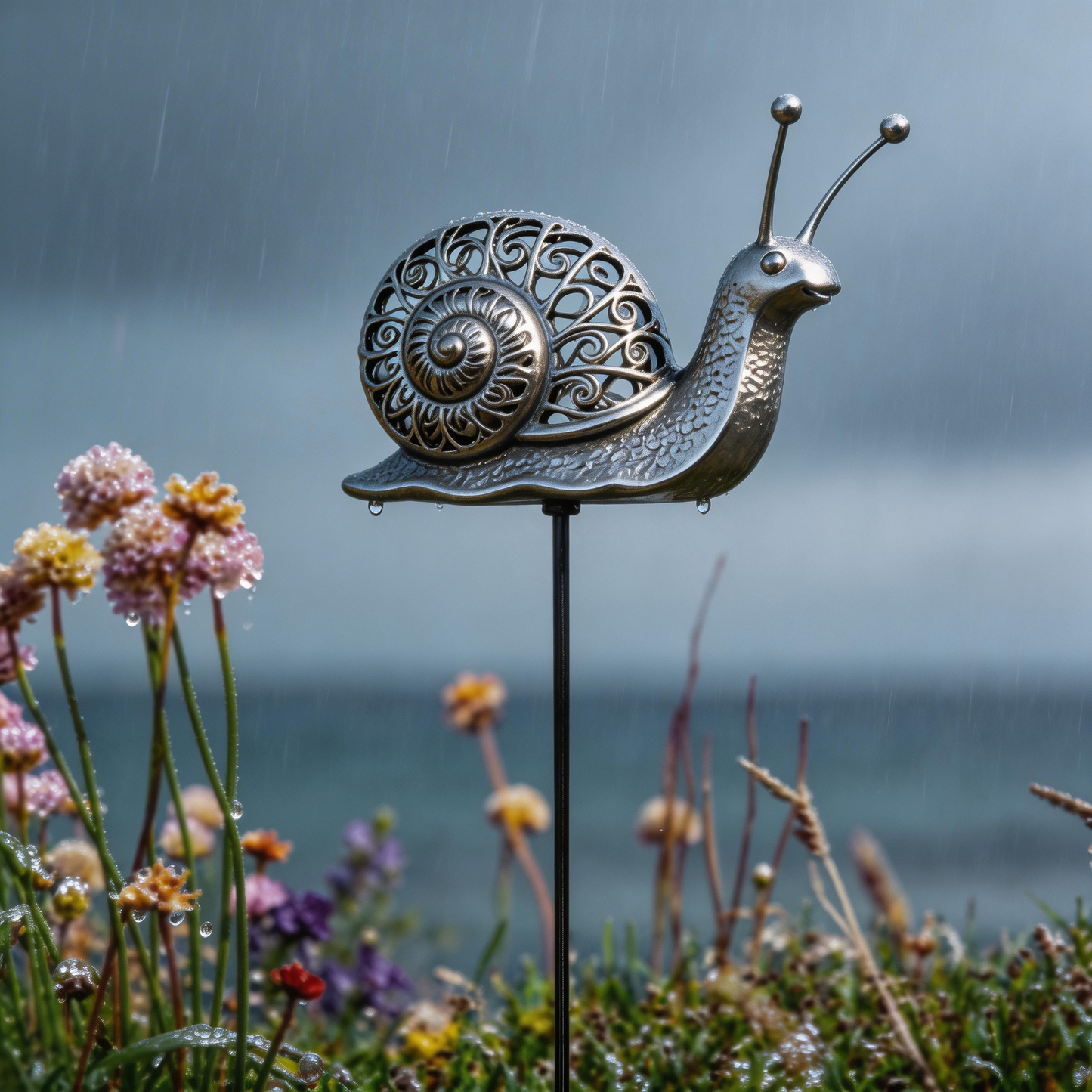 🐌【Multi-Functional Garden Snail Metal Stake】Outdoor & Indoor Lawn, Balcony, Flower Bed – Perfect Gift for Garden Lovers – Handcrafted Snail Accent