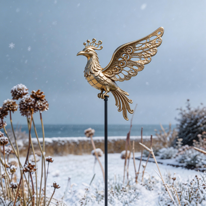 🐦‍🔥【Multi-Functional Garden Phoenix Metal Stake】 Outdoor & Indoor Lawn, Balcony, FlowerBed - Perfect Gift for Garden Lovers - Handcrafted Phoenix Accent