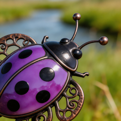 🐞【Multi-Functional Garden Ladybug Metal Stake】 Outdoor & Indoor Lawn, Balcony, FlowerBed - Perfect Gift for Garden Lovers - Handcrafted Ladybug Accent